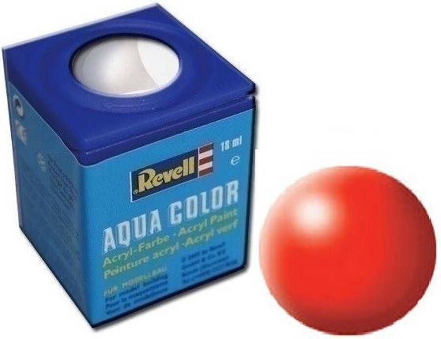 Revell Aqua #332 Luminous Red Satin RAL3026 Acryl 18ml Verf potje