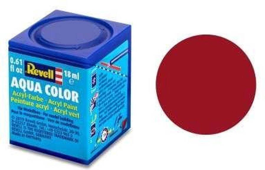 Revell Aqua #36 Carmine Red Matt RAL3002 Acryl 18ml Verf potje