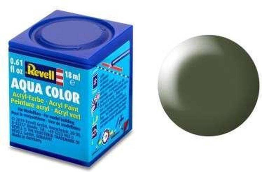 Revell Aqua #361 Olive Green Satin RAL6003 Acryl 18ml Verf potje