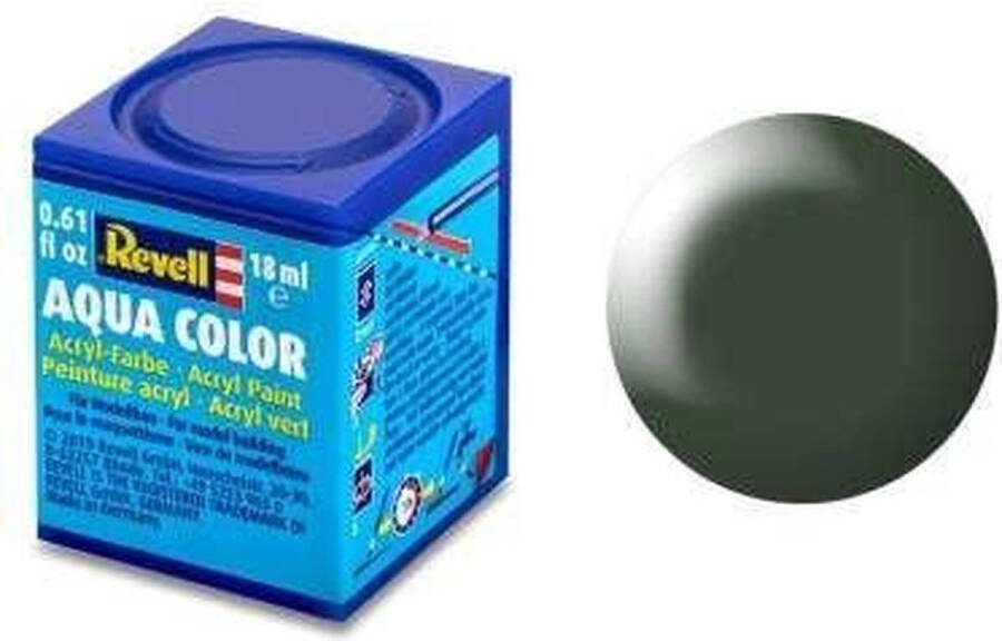 Revell Aqua #363 Dark Green Satin RAL6020 Acryl 18ml Verf potje