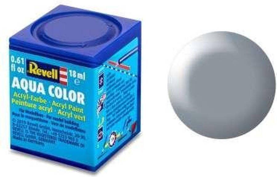Revell Aqua #374 Grey Satin RAL7001 Acryl 18ml Verf potje