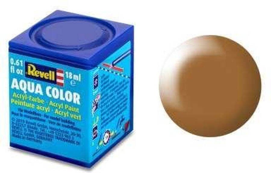 Revell Aqua #382 Wood Brown Satin RAL8001 Acryl 18ml Verf potje