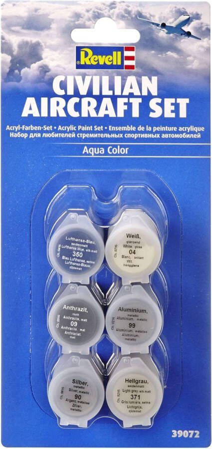 Revell Aqua 39072 Civilian Aircraft Acryl Set Verf set