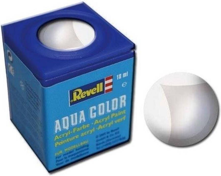 Revell Aqua #4 White Gloss RAL9010 Acryl 18ml Verf potje