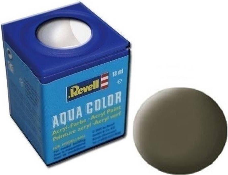 Revell Aqua #46 Nato Olive Matt RAL7013 Acryl 18ml Verf potje