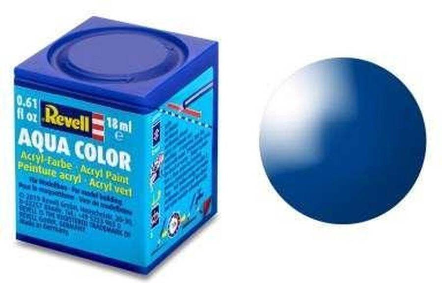 Revell Aqua #52 Blue Gloss RAL5005 Acryl 18ml Verf potje