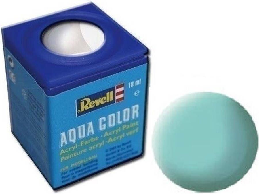 Revell Aqua #55 Light Green Mat RAL6027 Acryl 18ml Verf potje