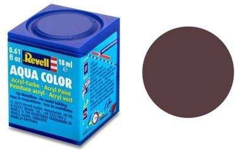 Revell Aqua #84 Leather Brown Matt RAL8027 Acryl 18ml Verf potje
