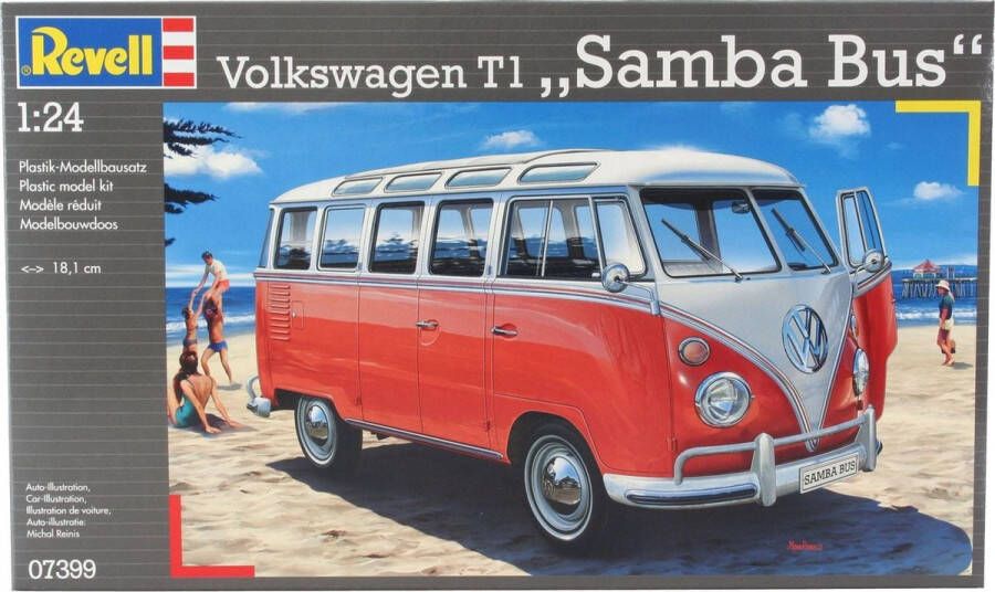 Revell Volkswagen T1 Samba Bus schaal 1 -24 Bouwpakket Voertuigen