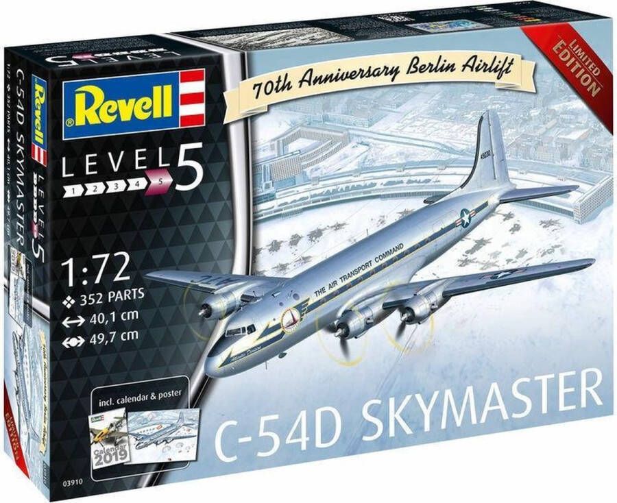 Revell C-54D Skymaster 1:72 70th Anniversary Berlin Airlift Limited Edition 03910