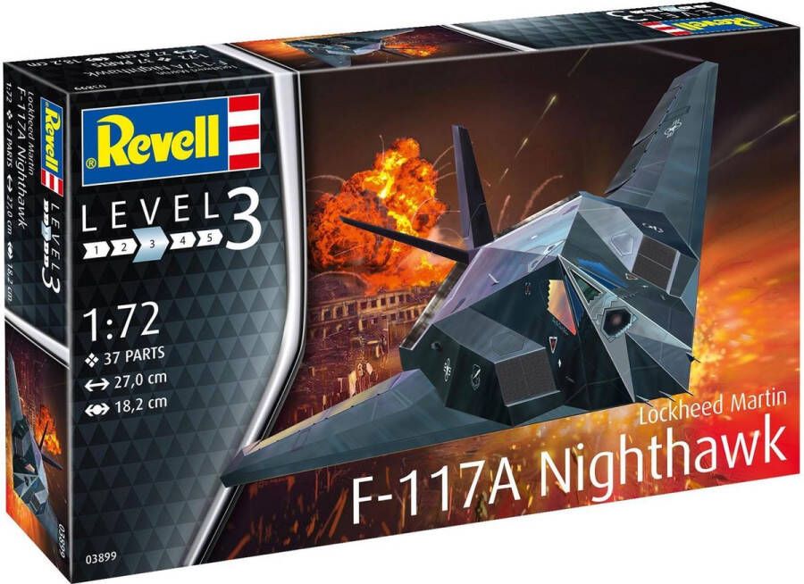 Revell F-117A Nighthawk Stealth Fighter schaal 1 -72 Bouwpakket Luchtvaart