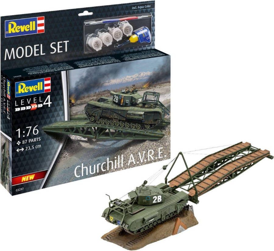 Revell Model Set Churchill A.V.R.E. modelbouwpakket met basisaccessoires