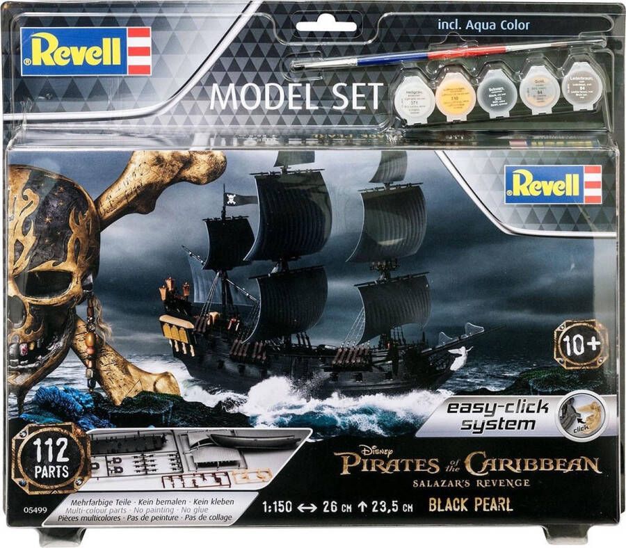 Revell modelbouwset Black Pearl 260 mm schaal 1:150