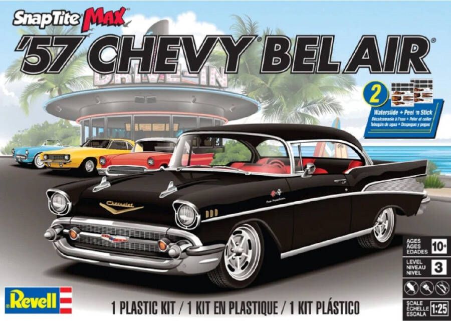 Revell Modelbouwset Chevy Bel Air 1:25 Zwart 30-delig