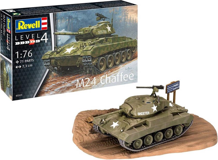 Revell Modelbouwset M24 Chaffee 7 3 Cm Legergroen 71-delig