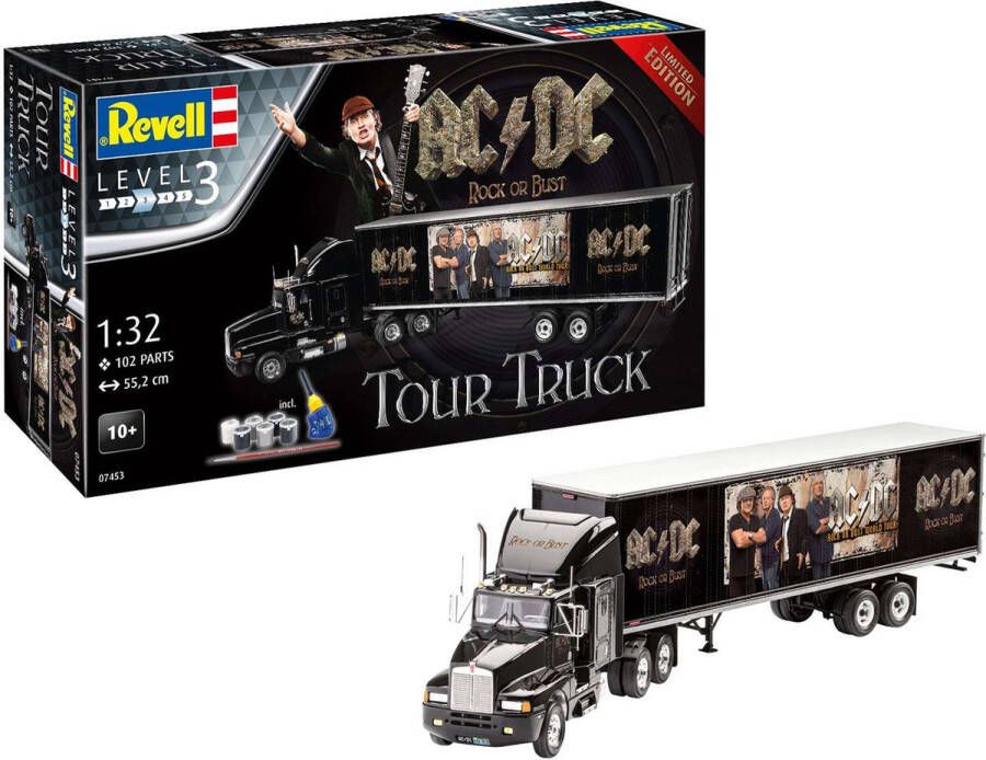 Revell Modelbouwset Truck & Trailer Ac dc 1:32 Zwart 110-delig