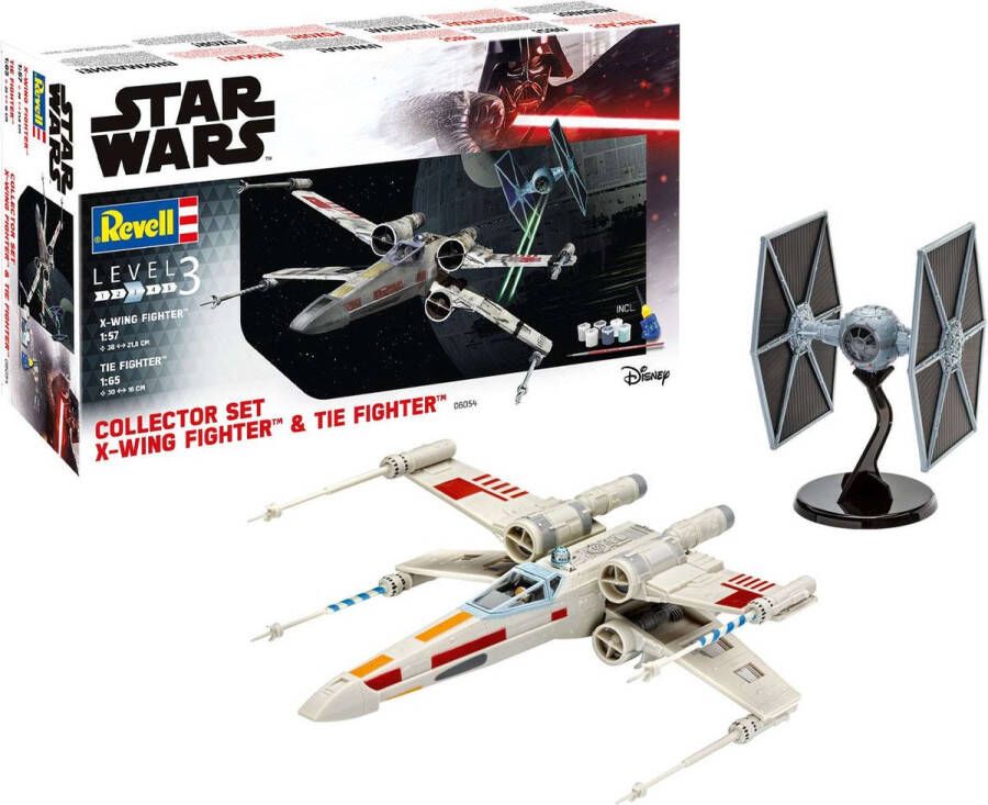 Revell 1:57 & 1:65 06054 Collector Set X-Wing Fighter + TIE Fighter Gift Set Plastic Modelbouwpakket
