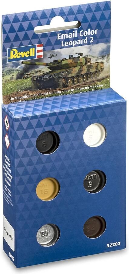 Revell 32202 Verfkleuren voor Leopard 2 A6M+ 6x14ml Enamel Set Verf set