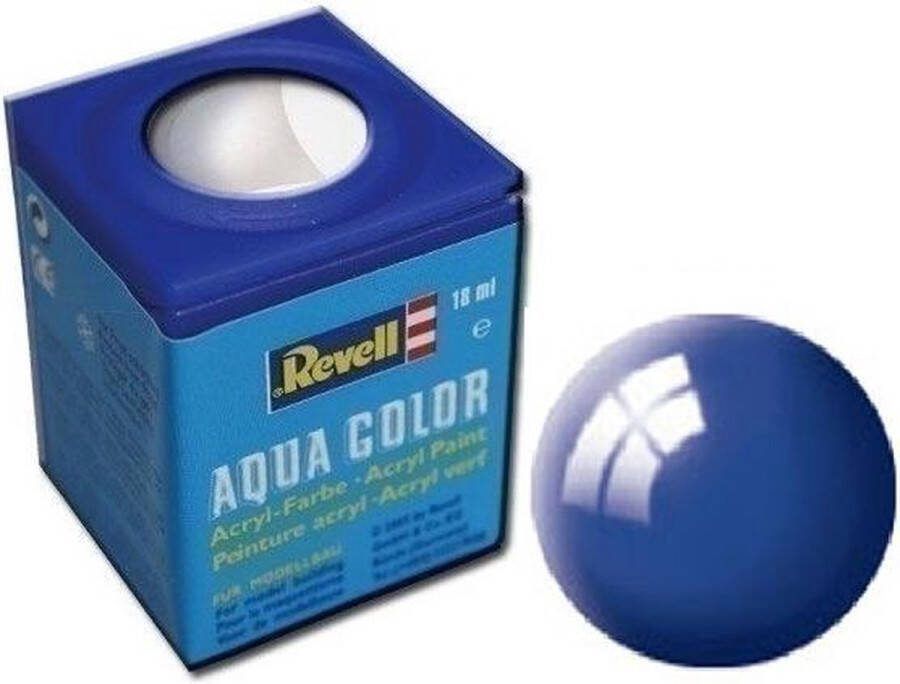 Revell Aqua #51 Ultramarine Blue Gloss RAL5002 Acryl 18ml Verf potje