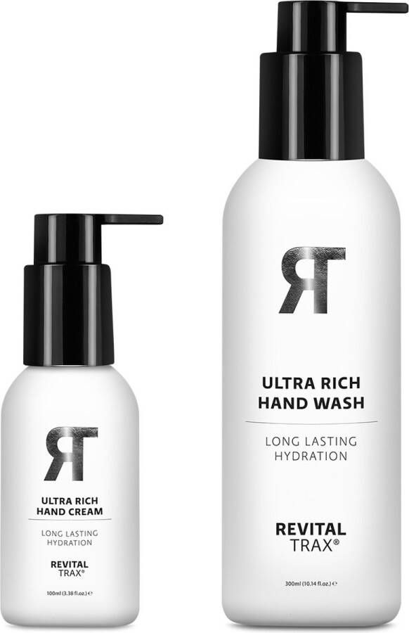 RevitalTrax Ultra Rich Hand Wash & Hand Cream Voordeelverpakking Reinigt Hydrateert Verfrist Verzacht- Luxe Handverzorging Voor Alle Huidtypes