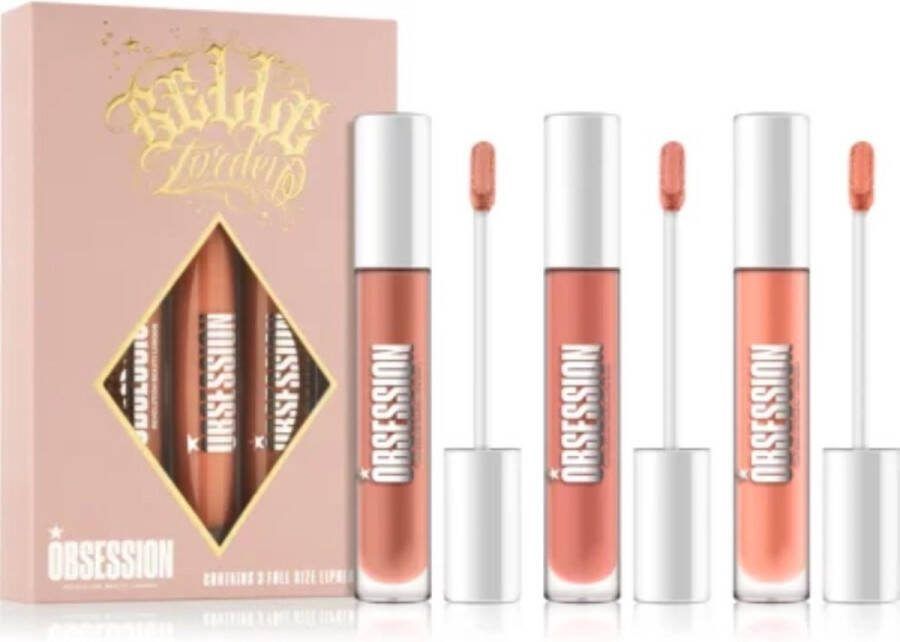 Revolution Belle Jordan Makeup Obsession Lipgloss set 3