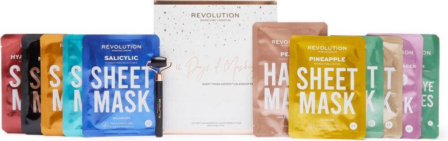 Revolution Skincare 12 Days Of Masking Sheet Mask Advent Calendar Gift Set Adventskalender Gezichtsmaskers