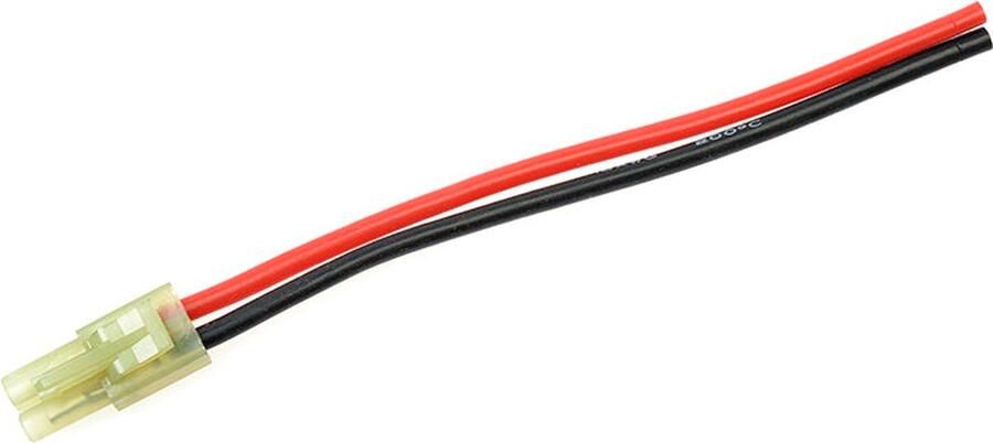 Revtec Connector met kabel Mini Tamiya Goud contacten Man. connector 16AWG Siliconen-kabel 12cm 1 st