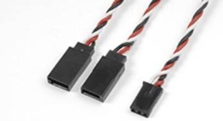 Revtec Servo Y-kabel Gedraaide HD siliconen-kabel Futaba 22AWG 60 Strengen 30cm 1 st