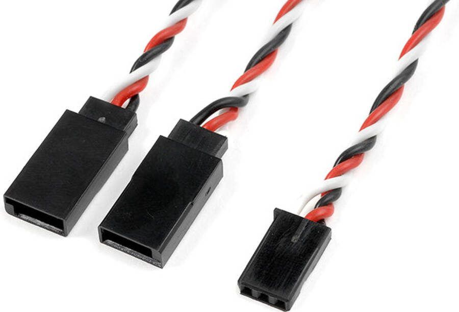 Revtec Servo Y-kabel Gedraaide kabel Futaba 22AWG 60 Strengen 15cm 1 st