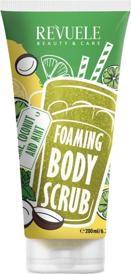 REVUELE Foaming Body Scrub Lime Coconut & Mint 200ml.