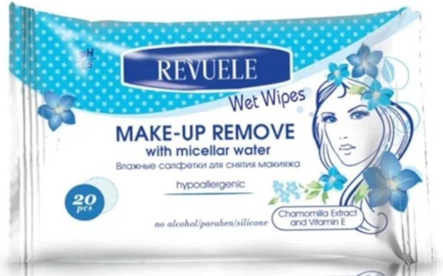 REVUELE Wet Wipes Make-up Remover Met Micellar Water