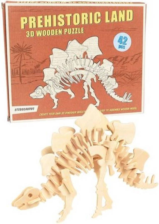 Rex London 3D houten puzzel Prehistoric Dinosaurus Stegosaurus