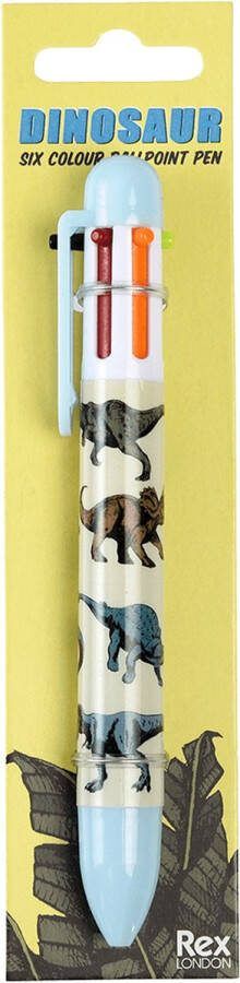 Rex London 6 kleuren pen Dino balpoint 6 colour ballpoint Cadeautje Kinderfeestje