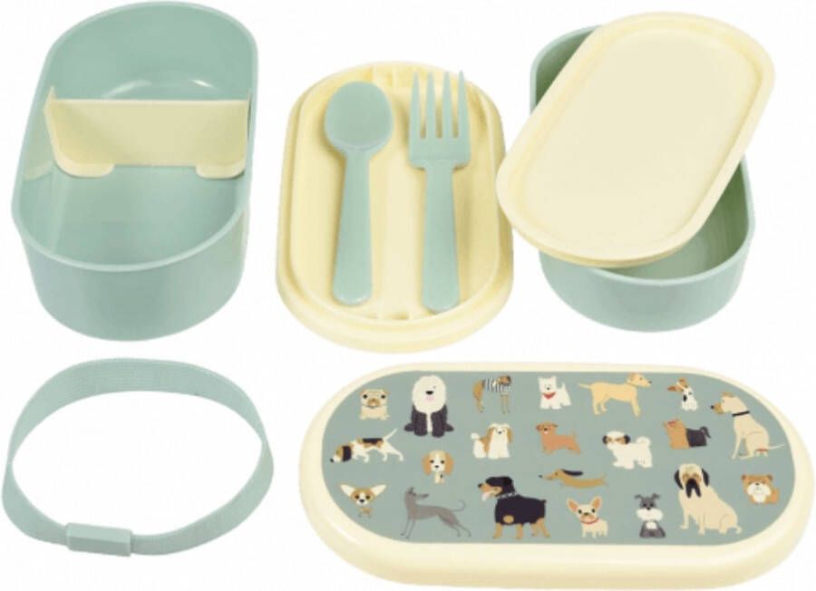 Rex London Bento -lunch box best in show- honden print