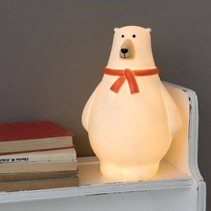 Rex London Bob de Ijsbeer Nachtlampje Decoratief lampje voor in de babykamer Kinderlampje Babylampje LED