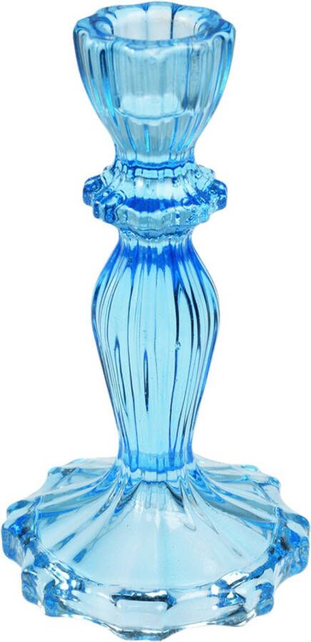 Rex London Kaarsenhouder 'Tall Glass' Blauw