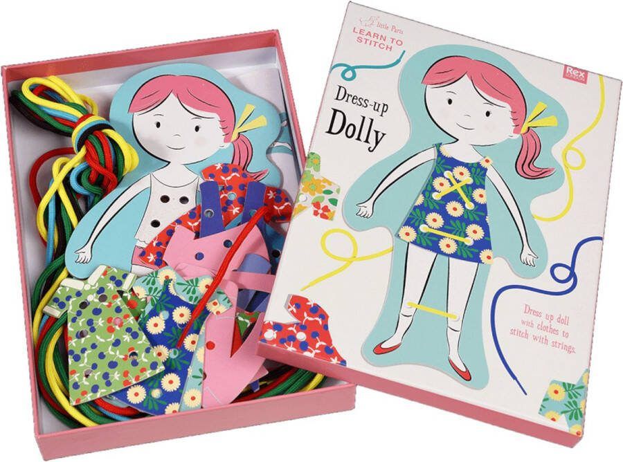 Rex London Knutselen voor kinderen dress up dollar pop rijgen meisje aankleedpop pakket