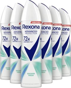 Rexona Women Advanced Protection Shower Fresh deodorant 6 x 150 ml voordeelverpakking