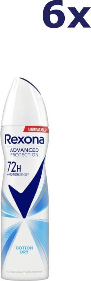 Rexona Women Advanced Protection Cotton Dry deodorant 6 x 150 ml voordeelverpakking