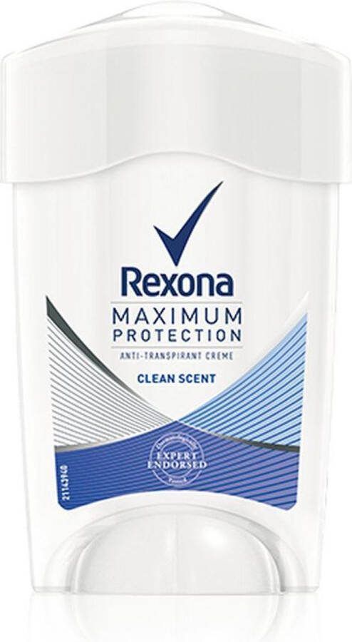 Rexona Deodorant Crème Maximum Protection Clean Scent (45 ml) (Gerececonditioneerd A+)