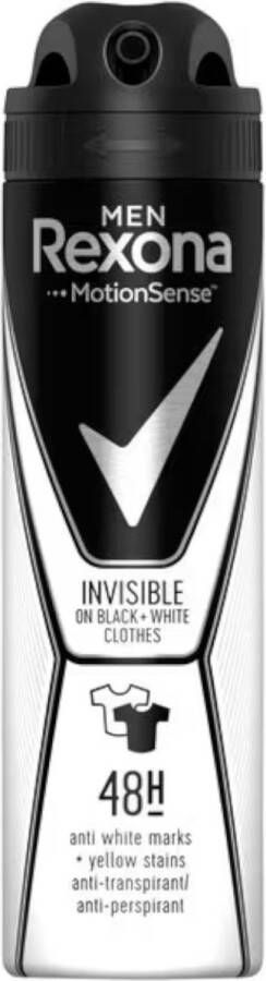 Rexona Deospray Men – Invisible Black + White 150 ml