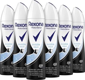 Rexona Women Invisible Aqua deodorant spray 6 x 150 ml voordeelverpakking
