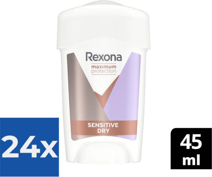 Rexona Maximum Protection Deodorant Sensitive Dry 45 ml Voordeelverpakking 24 stuks