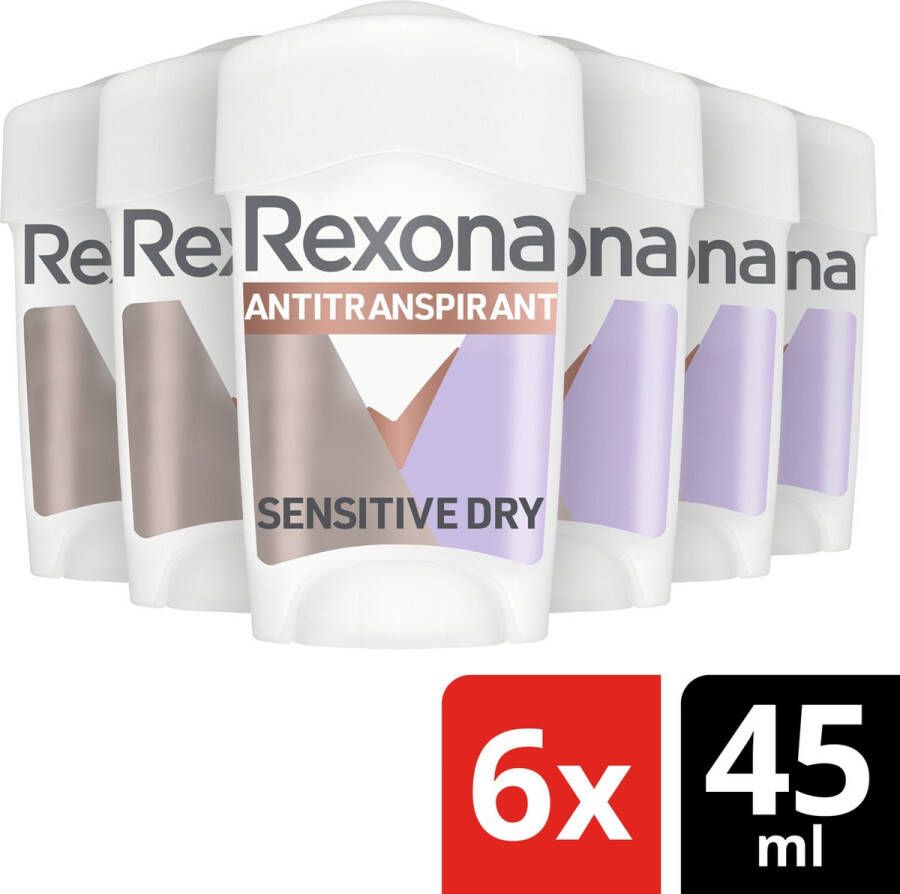 Rexona Women Maximum Protection Sensitive Dry Anti-transpirant Stick 6 x 45 ml Voordeelverpakking