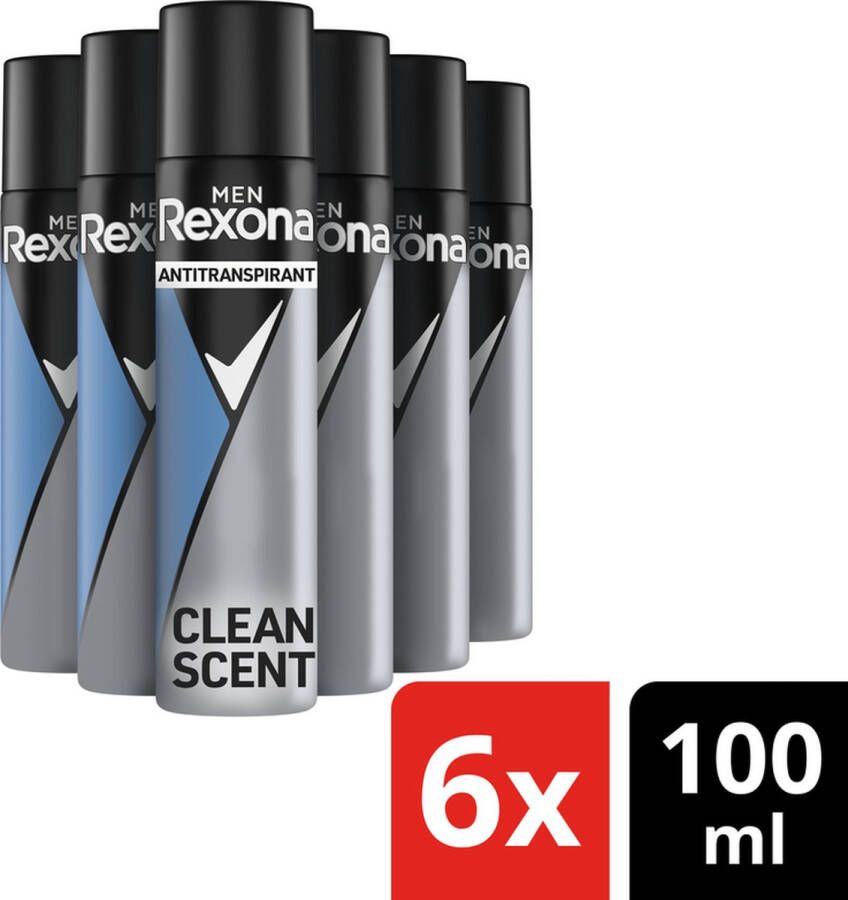 Rexona Men Maximum Protection Clean Scent anti-transpirant spray 6 x 100 ml