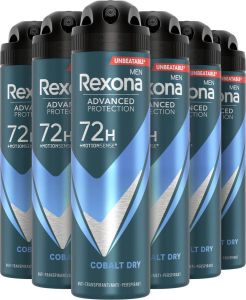 Rexona Men Cobalt Dry Anti-transpirant Deodorant Spray 6 x 150 ml Voordeelverpakking