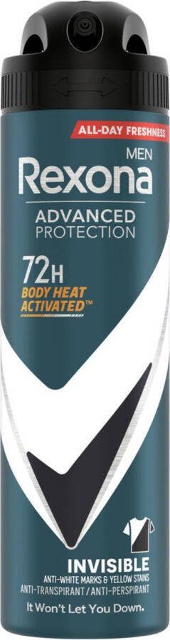 Rexona Men Deodorant Spray Advanced Protection Invisible 150 ml