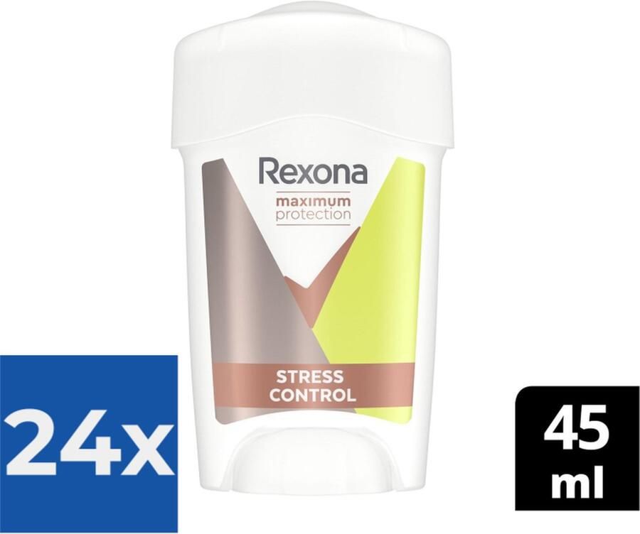 Rexona Maximum Protection Stress Control Dry Deodorant 45 ml Voordeelverpakking 24 stuks