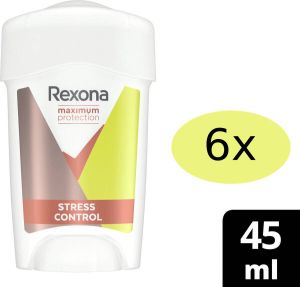 Rexona Women Deodorant Vrouw Stick Maximum Protection Stress Control Voordeelverpakking 6 x 45 ML