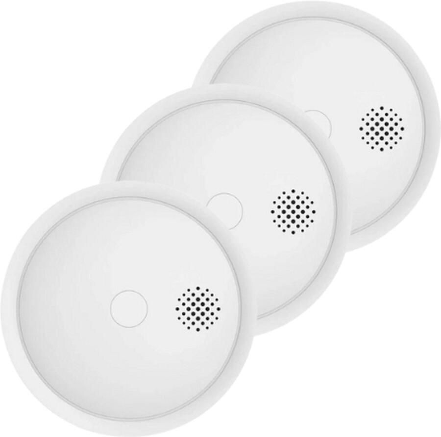 RexTech Slimme rookmelder Set van 3 85 decibel Smart rookmelder Slimme brandmelder Smartlife WiFi Werkt met Smart Life app 5 jaar batterij Wit